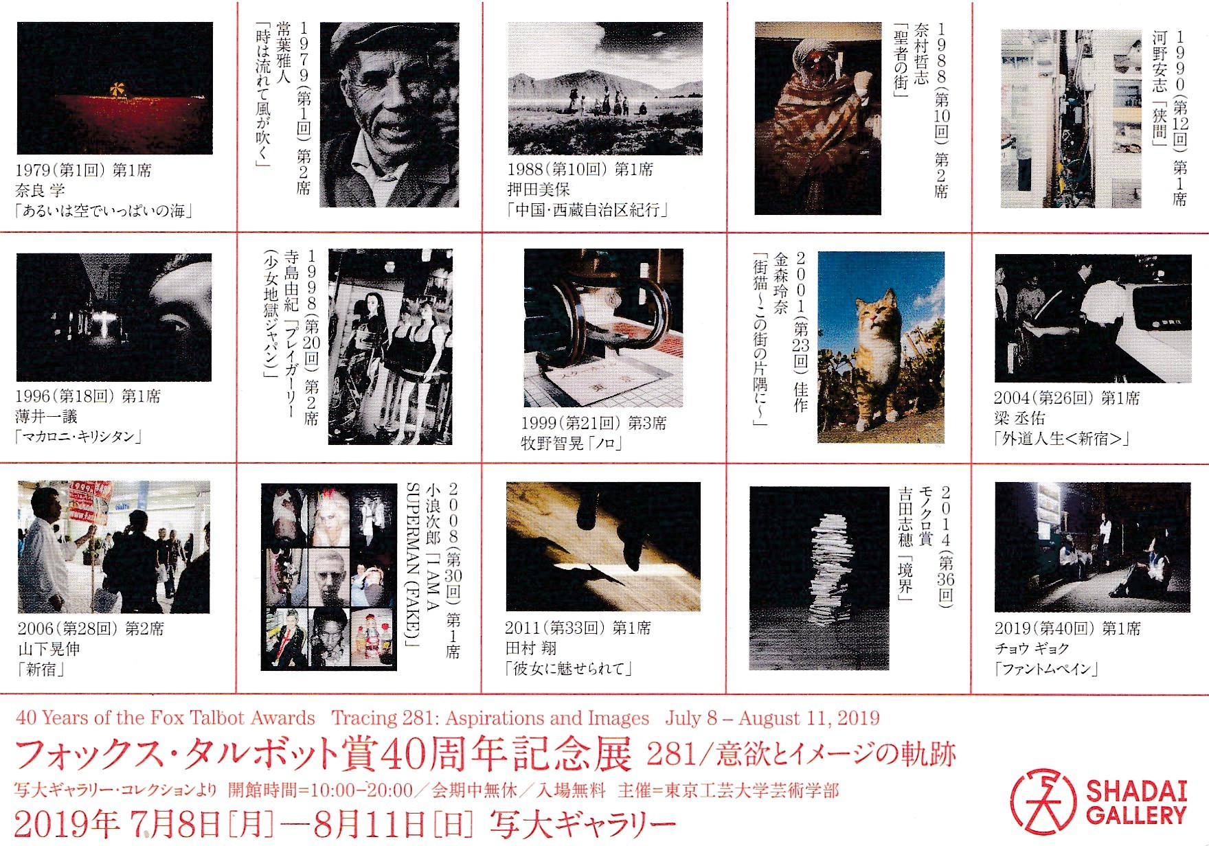 写大ギャラリー・コレクション展「フォックス・タルボット賞40周年記念展」~281/意欲とイメージの軌跡